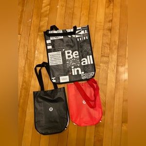 Set of 3 reusable lululemon bags